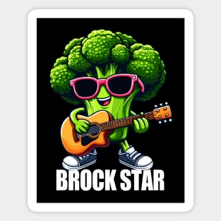 Brock Star - Funny Rock And Roll Broccoli Pun Magnet